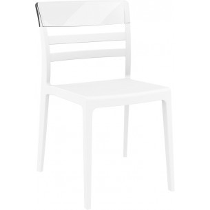 Moon white&amp;transparent polypropylene chair Siesta