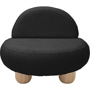 Object048 boucle black designer upholstered armchair NG Design