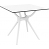 Air 80x80 white square dining table Siesta