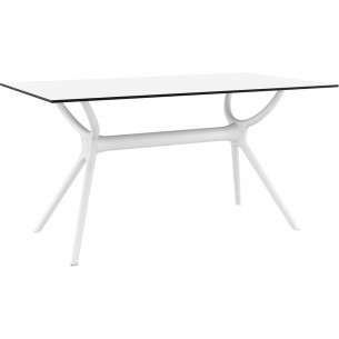 Air 140x80 white rectangular dining table Siesta