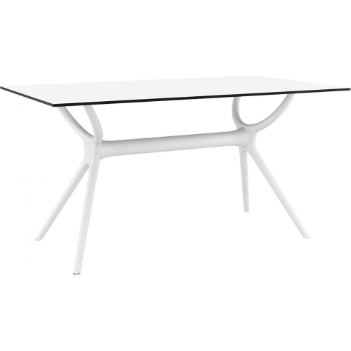 Stylowy Stół prostokątny Air 140x80 Biały Siesta do kuchni, restauracji lub kawiarni.