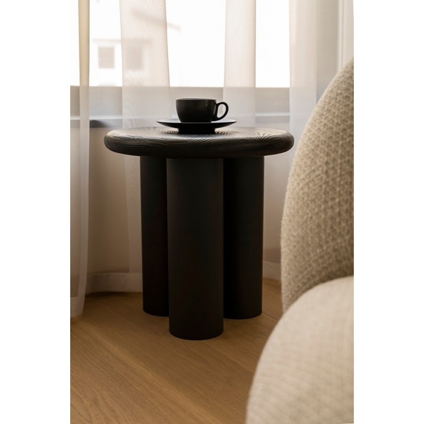 Stolik boczny dębowy Object062 40cm czarny NG Design