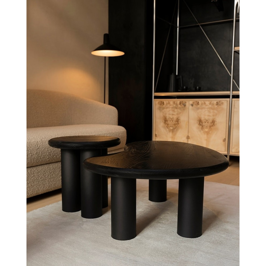 Stolik boczny dębowy Object062 40cm czarny NG Design