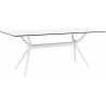 Air 180x80 white rectangular dining table Siesta