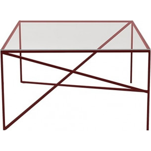 Object053 70x70cm burgundy glass square coffee table NG Design