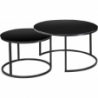 Atlanta D black&amp;matte black round coffee tables set Signal