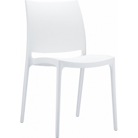 Designerskie Krzesło plastikowe Maya Białe Siesta do kuchni i jadalni.