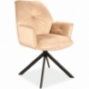 Boogie velvet bluvel 28 beige&amp;black velvet chair Signal