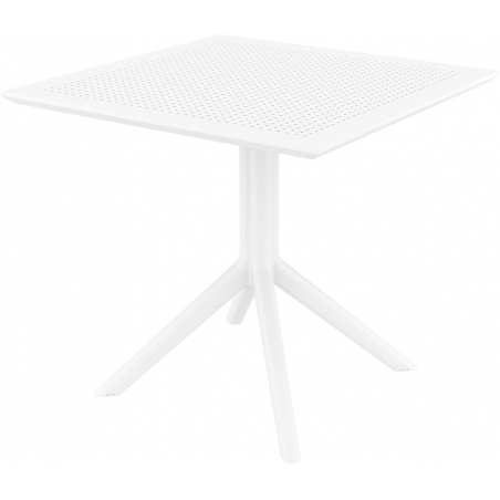 Sky 80x80 white square garden table Siesta