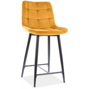 Chic curry 60cm quilted bar stool Signal