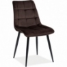 Chic brown quilted velvet chair Signal