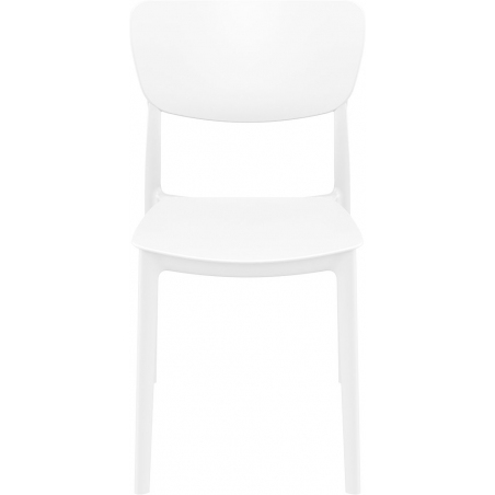 Designerskie Krzesło z tworzywa Monna Białe Siesta do kuchni i jadalni.