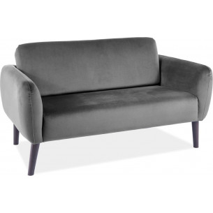 Elsa grey&amp;wenge velvet 2-seater sofa Signal