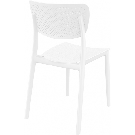 Lucy white plastic openwork chair Siesta