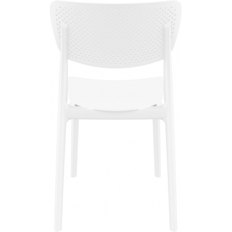 Lucy white plastic openwork chair Siesta