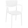 Loft white openwork chair with armrests Siesta