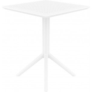 Sky 60x60 white square garden table Siesta