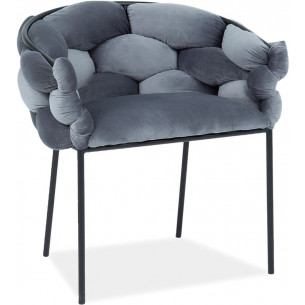 Norte grey&amp;black velvet chair Signal