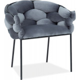 Norte grey&amp;black velvet chair Signal