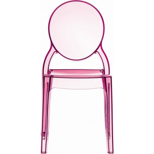 Designerskie Krzesło z tworzywa Elizabeth Różowy przeźroczysty Siesta do jadalni, kuchni i salonu. 2
