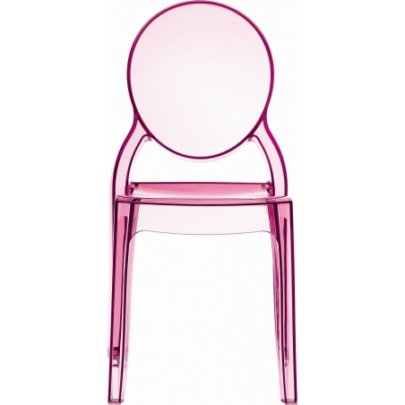 Designerskie Krzesło z tworzywa Elizabeth Różowy przeźroczysty Siesta do jadalni, kuchni i salonu.