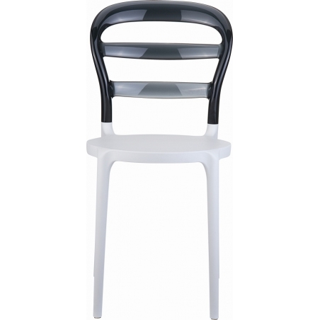 Miss Bibi white&amp;black transparent polypropylene chair Siesta