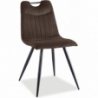 Orfe brown&amp;black corduroy upholstered chair Signal