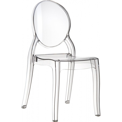 Designerskie Krzesło przezroczyste z tworzywa Elizabeth Siesta do jadalni, kuchni i salonu.