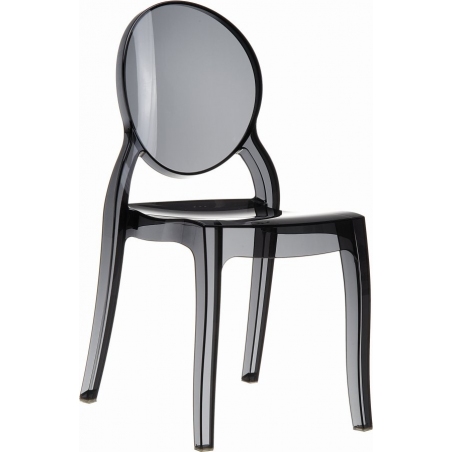Elizabeth black transparent polypropylene chair Siesta