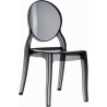 Designerskie Krzesło z tworzywa Elizabeth Czarny przeźroczysty Siesta do jadalni, kuchni i salonu.