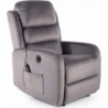 Pegaz grey velvet massage recliner armchair Signal