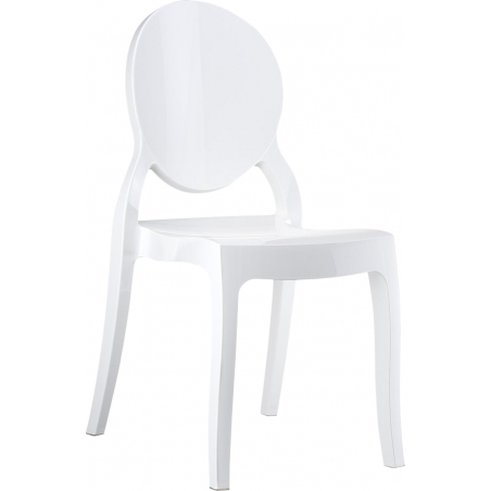 Designerskie Krzesło z tworzywa Elizabeth Białe Siesta do kuchni i jadalni.