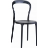 Bobo black&amp;black transparent polypropylene chair Siesta