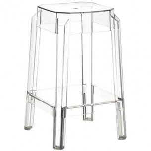 Fox 65 transparent modern bar stool Siesta