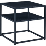 Symphony 50x50cm black square coffee table with shelf Signal