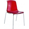 Designerskie Krzesło plastikowe Allegra Czerwony przeźroczysty Siesta do jadalni, kuchni i salonu.