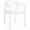 Carmen white chair with armrests Siesta