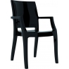 Arthur black chair with armrests Siesta