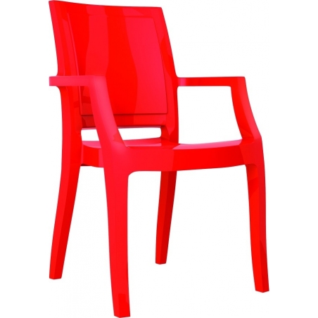 Designerskie Krzesło z podłokietnikami Arthur Czerwone Siesta do kuchni i jadalni.