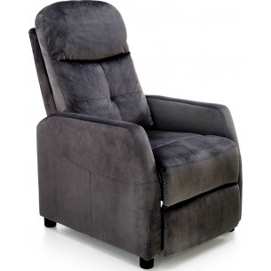 Felipe II black velvet folding armchair Halmar