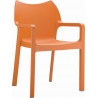 Diva orange garden chair with armrests Siesta