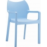 Diva blue garden chair with armrests Siesta