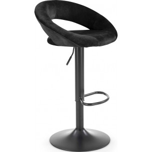 H102 black velvet bar stool Halmar