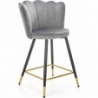 H106 grey velvet "shell" bar stool Halmar