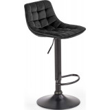 H-95 black quilted bar stool with backrest Halmar