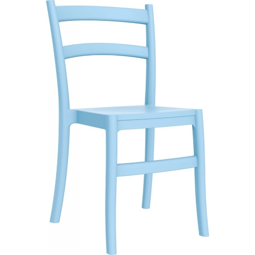 Stylowe Krzesło ogrodowe plastikowe Tiffany Niebieskie Siesta na taras i do restuaracji.