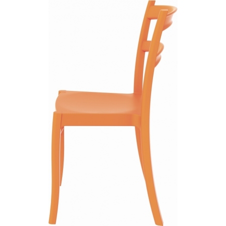 Stylowe Krzesło ogrodowe plastikowe Tiffany Pomarańczowe Siesta na taras i do restuaracji.