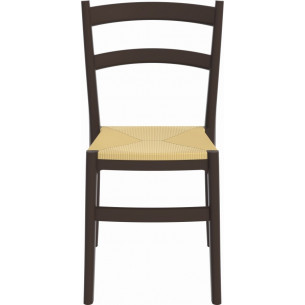 Stylowe Krzesło ogrodowe plastikowe Tiffany S Brązowe Siesta na taras i do restuaracji. 2