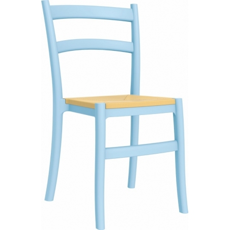 Stylowe Krzesło ogrodowe plastikowe Tiffany S Niebieskie Siesta na taras i do restuaracji.