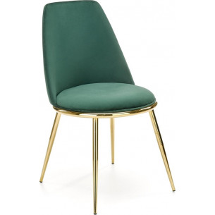 K460 green velvet chair with gold legs Halmar